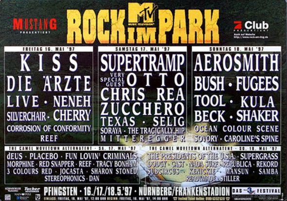 Rock am Ring 1997 Setlist